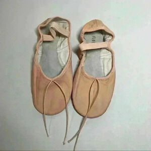 BLOCH Girls Sz 6C Dance Dansoft II Leather Split Sole Ballet Shoe/Slippers Pink